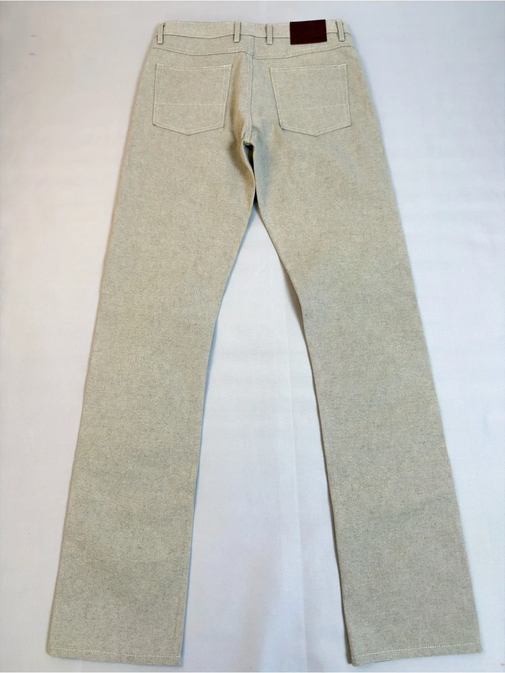 Gustin Straight Fit Natural Denim Pants USA Made Oatmeal Canvas
